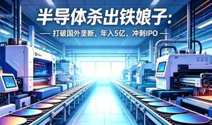 半导体杀出铁娘子：打破海外设备垄断，年营收突破 5 亿元，果纳半导体全速冲刺 IPO