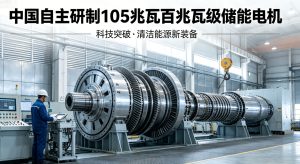 突破卡脖子技术！我国自主105兆瓦百兆瓦级储能电机成功落地应用