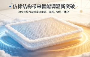 新型仿棉相变纤维气凝胶问世 兼具柔软舒适与智能调温双重优势