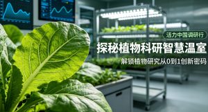 探秘植物科研“智慧温室”！上海科研平台解锁植物研究“从0到1”创新密码