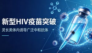 重大突破！全新HIV疫苗在灵长类动物体内成功诱导广谱中和抗体，筑牢艾滋病阻断新防线