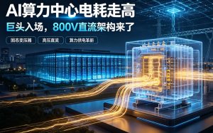 算力电耗瓶颈倒逼配电革新：固态变压器成行业刚需，800V 直流架构开启 AI 供电新时代