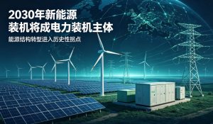 政策定调能源转型里程碑：2030 年风光装机占比超 50%，新能源正式成为电力装机主体