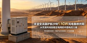 禾望变流器硬核护航沙特 1.1GW 风电集群全容量并网 打造中沙新能源合作标杆