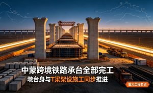 中蒙跨境铁路全线承台施工圆满收官 项目全面转入上部结构施工阶段