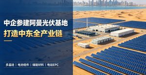 中企深度参建阿曼光伏产业基地 合力建成中东首个光伏全产业链集群
