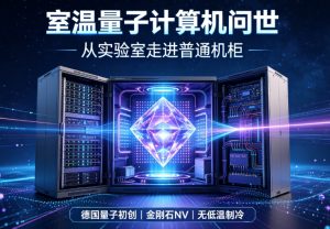 走出超低温实验室！德国 SAXON Q 发布机柜式室温量子计算机，百比特金刚石方案实现商用落地
