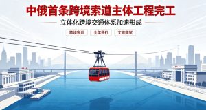 中俄首条跨境索道主体工程完工 打造边境互联互通新通道