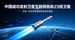 我国成功发射卫星互联网低轨 23 组卫星 星座组网建设再提速