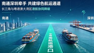 南通深圳跨区域港航携手 长三角 — 粤港澳绿色航运通道正式落地